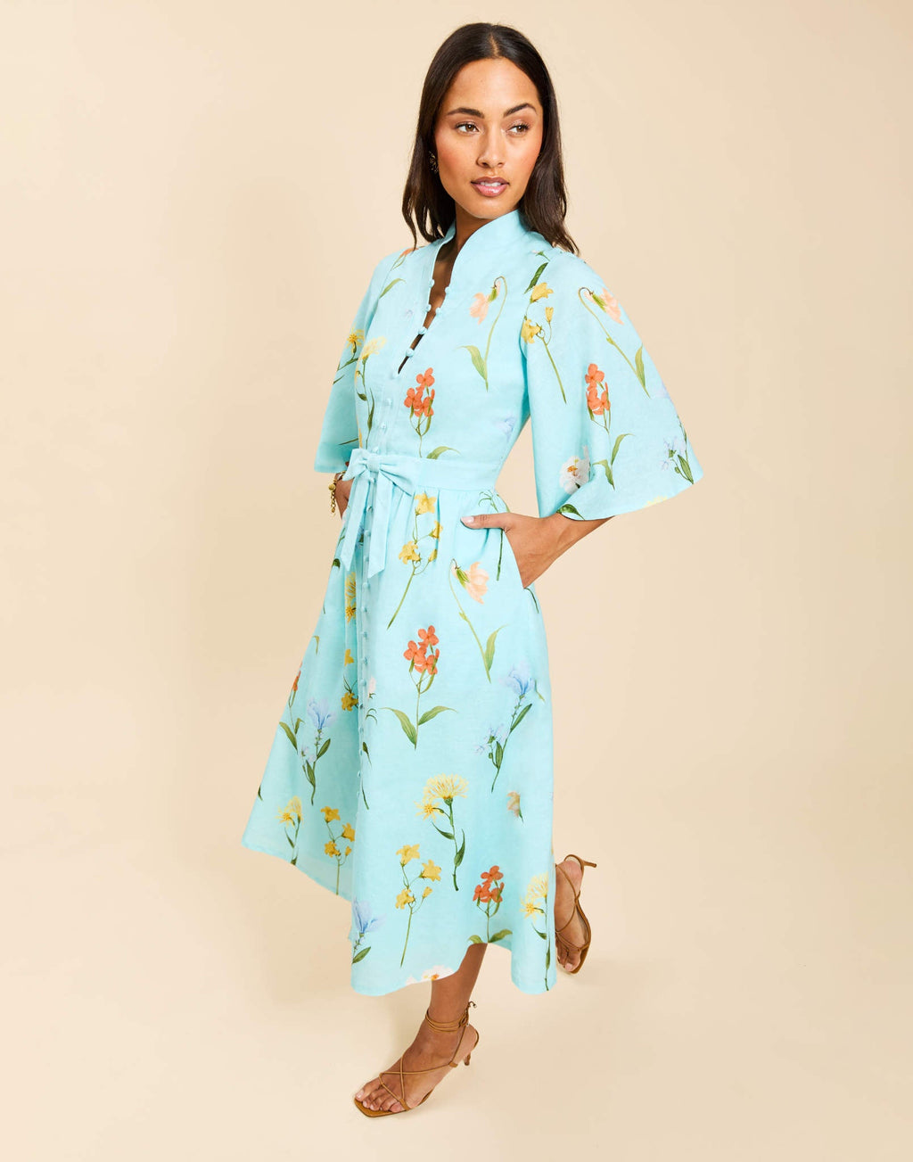 Carmen Midi Dress 12 / Garden Waltz