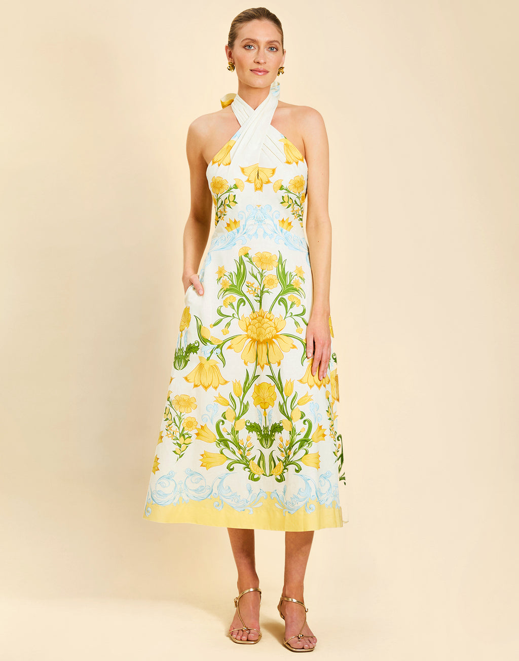 mestiza dress Mestiza New York | Copacabana Halter Midi Dress | XL