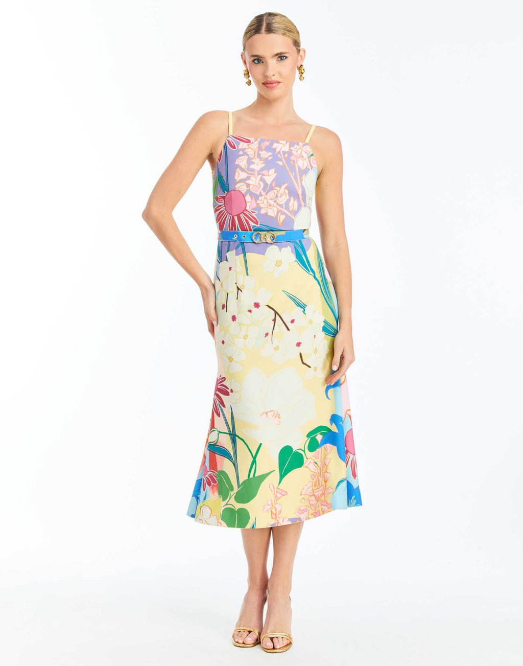 Eugenia Convertible Midi Dress 14 / Floral Buttercream