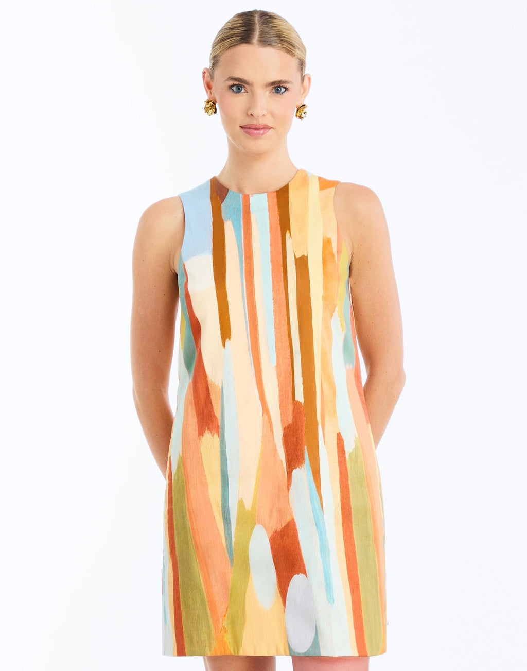 fiona embroidered mini dress Mestiza New York Fiona Silk-Blend Shift Mini Dress main image 1