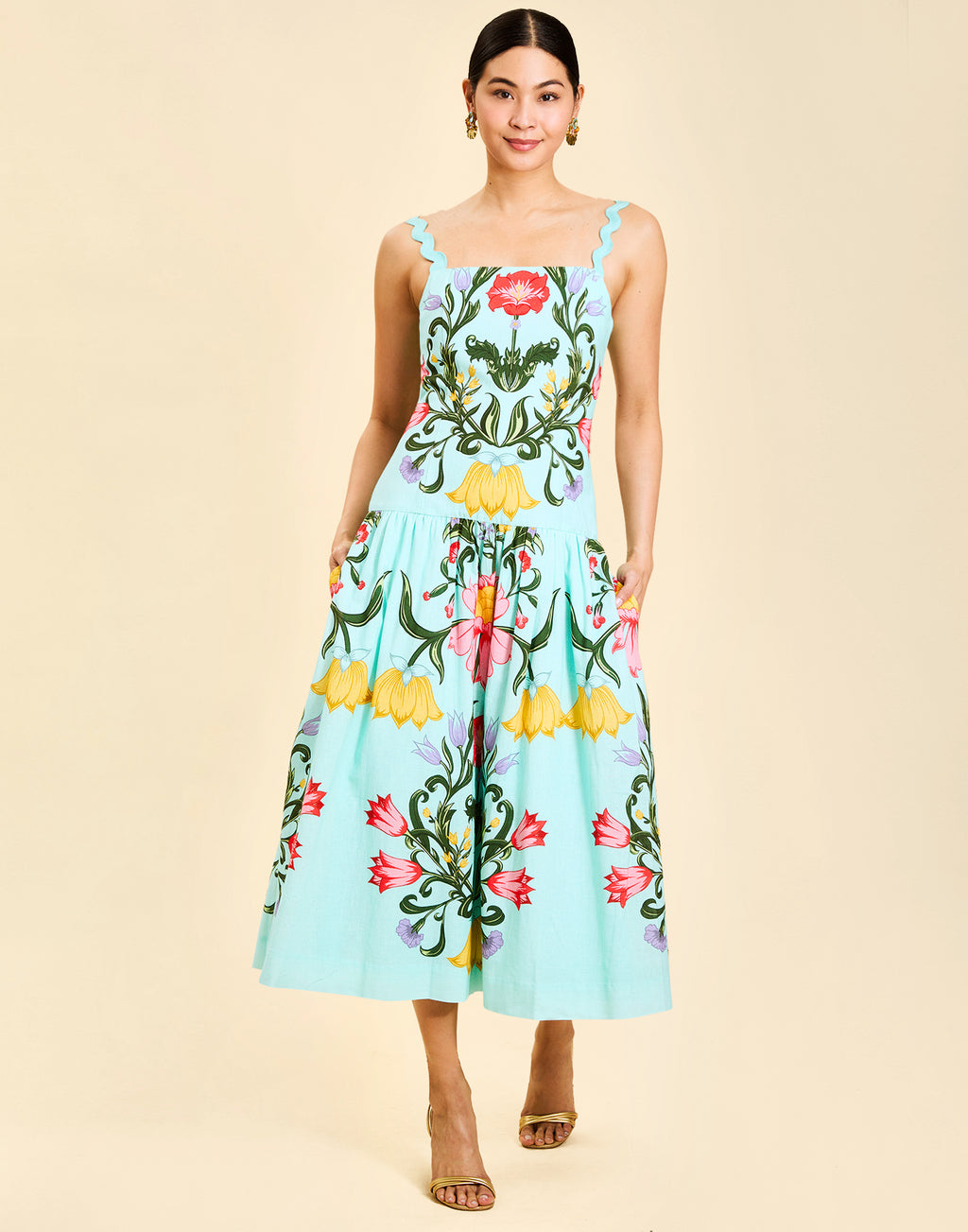 Pre-Order - Kinsley Midi Dress 14 / San Juan Garden Pre-Order - Kinsley Midi Dress 14 / San Juan Garden
