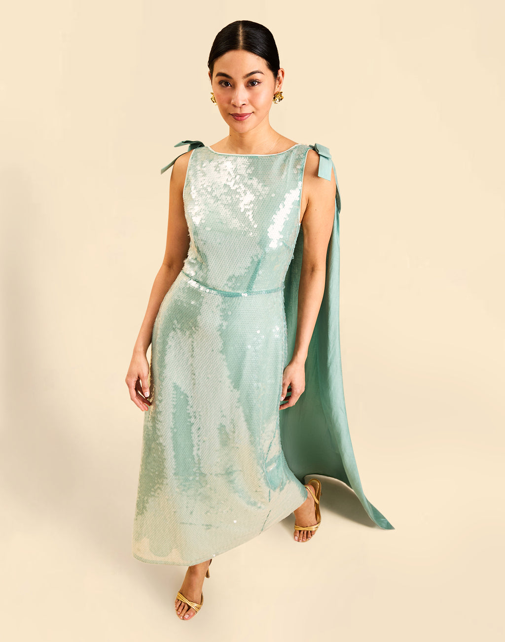 Lillian Convertible Cape Dress 10 / Aquarelle Blue