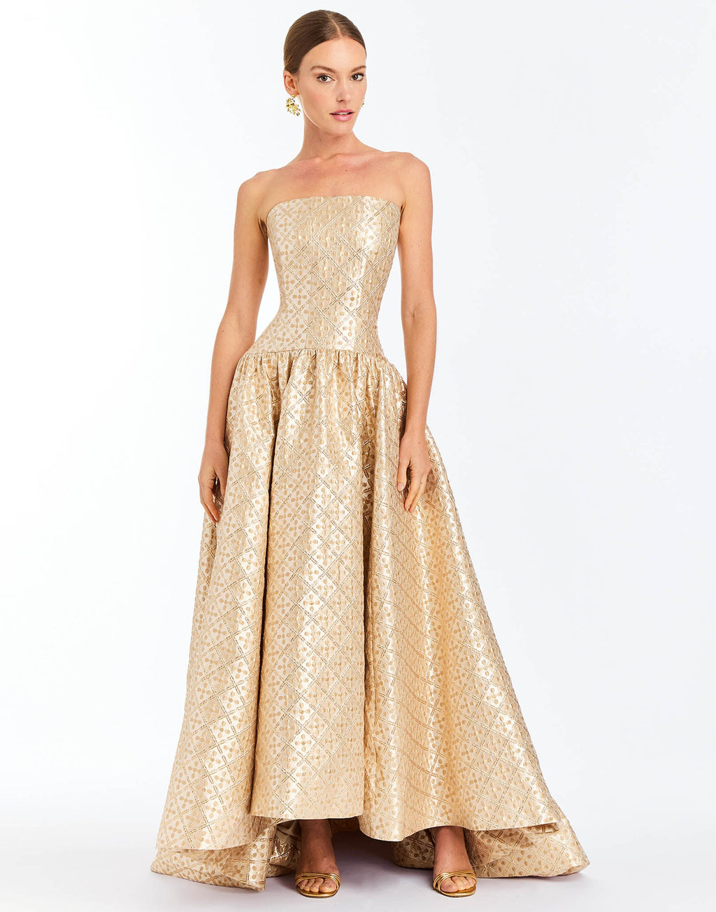 green emerald velvet dress Nereida DropWaist Gown 14 / Golden Tile