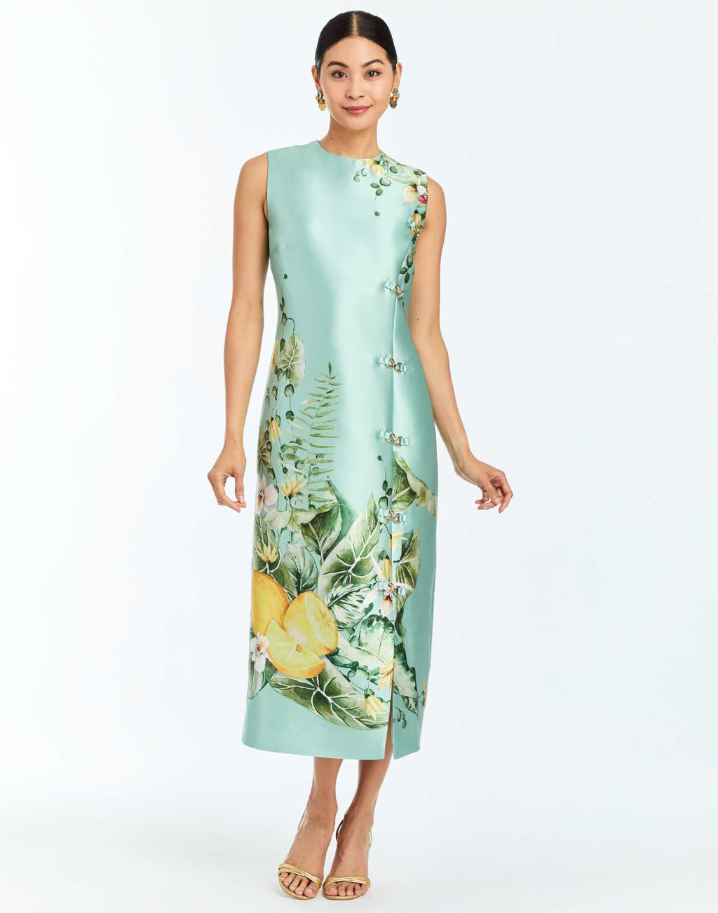 knee length dresses for ladies Serena Midi Dress 8 / Citron Tableau