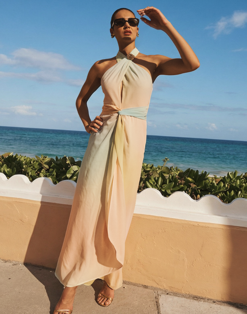 Mojito Halter Gown MESTIZA NEW YORK Mojito Halter Gown MESTIZA NEW YORK