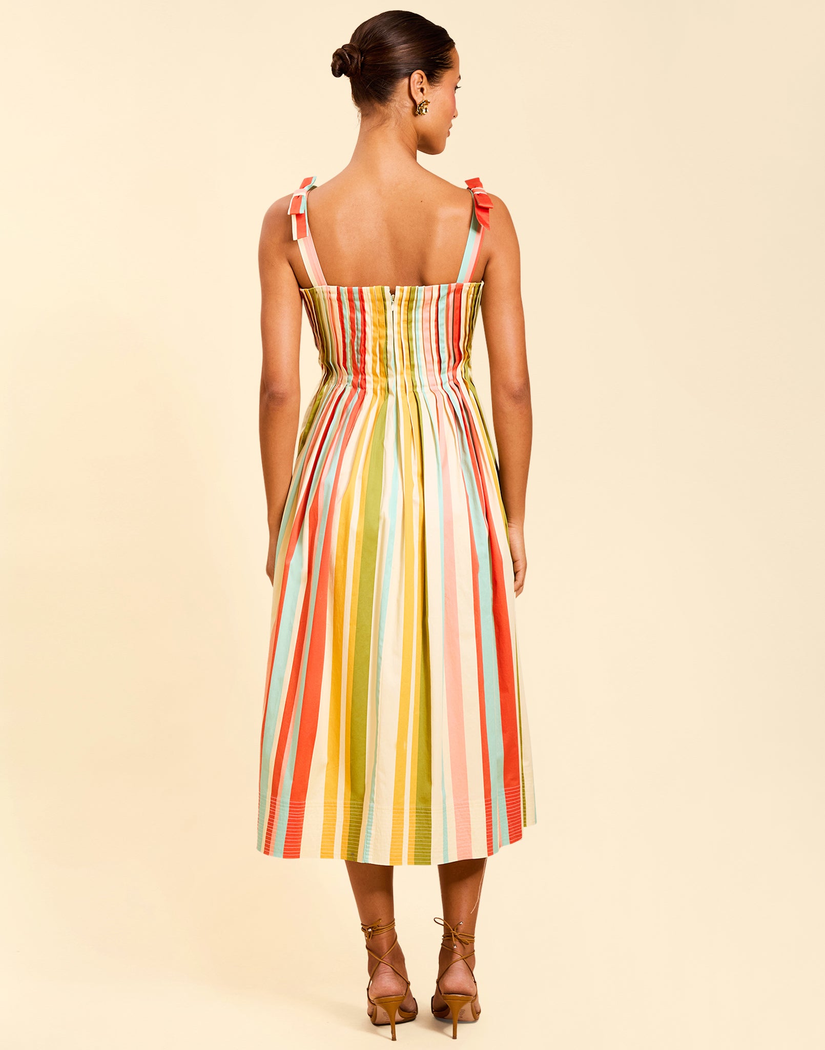 Anais Pintuck Midi Dress