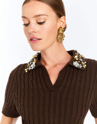 Charlie Embellished Polo Sweater