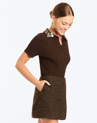 Charlie Embellished Polo Sweater