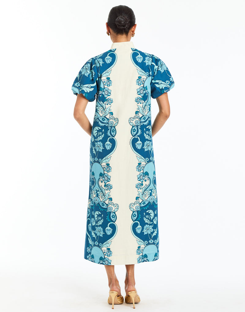 Elliana Printed Barong Midi Dress