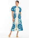 Elliana Printed Barong Midi Dress