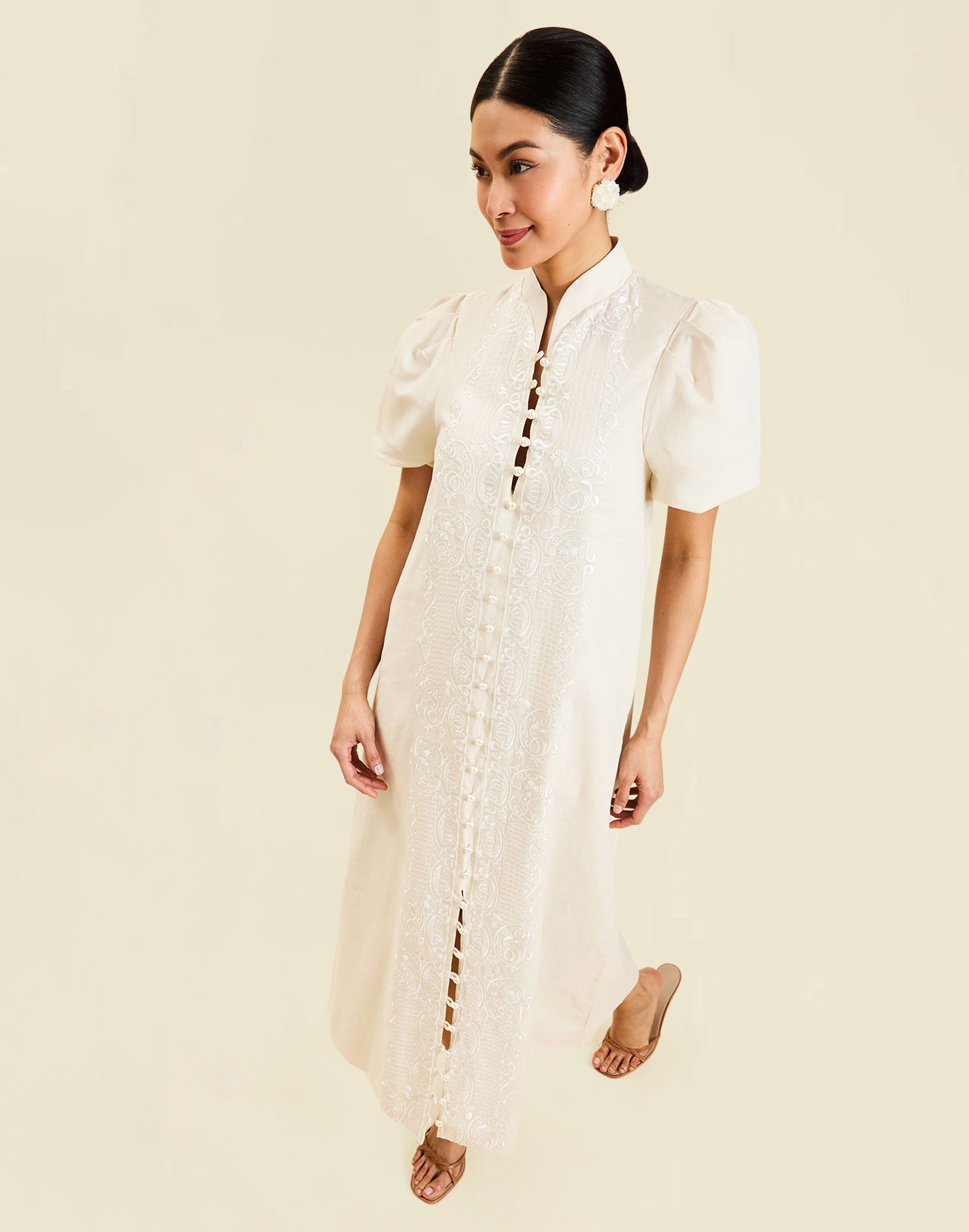 Elliana Barong Midi Dress