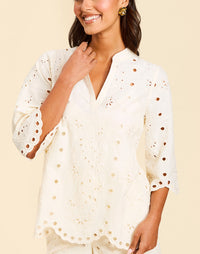 Emilio Scallop Lace Top