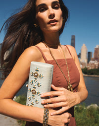 Peridot Beaded Clutch