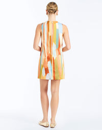 Back - Fiona Mini Dress in Fresco Pink is a reversible cotton poplin shift mini with pockets.