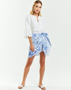 Lightweight sarong in blue and white chinoiserie print