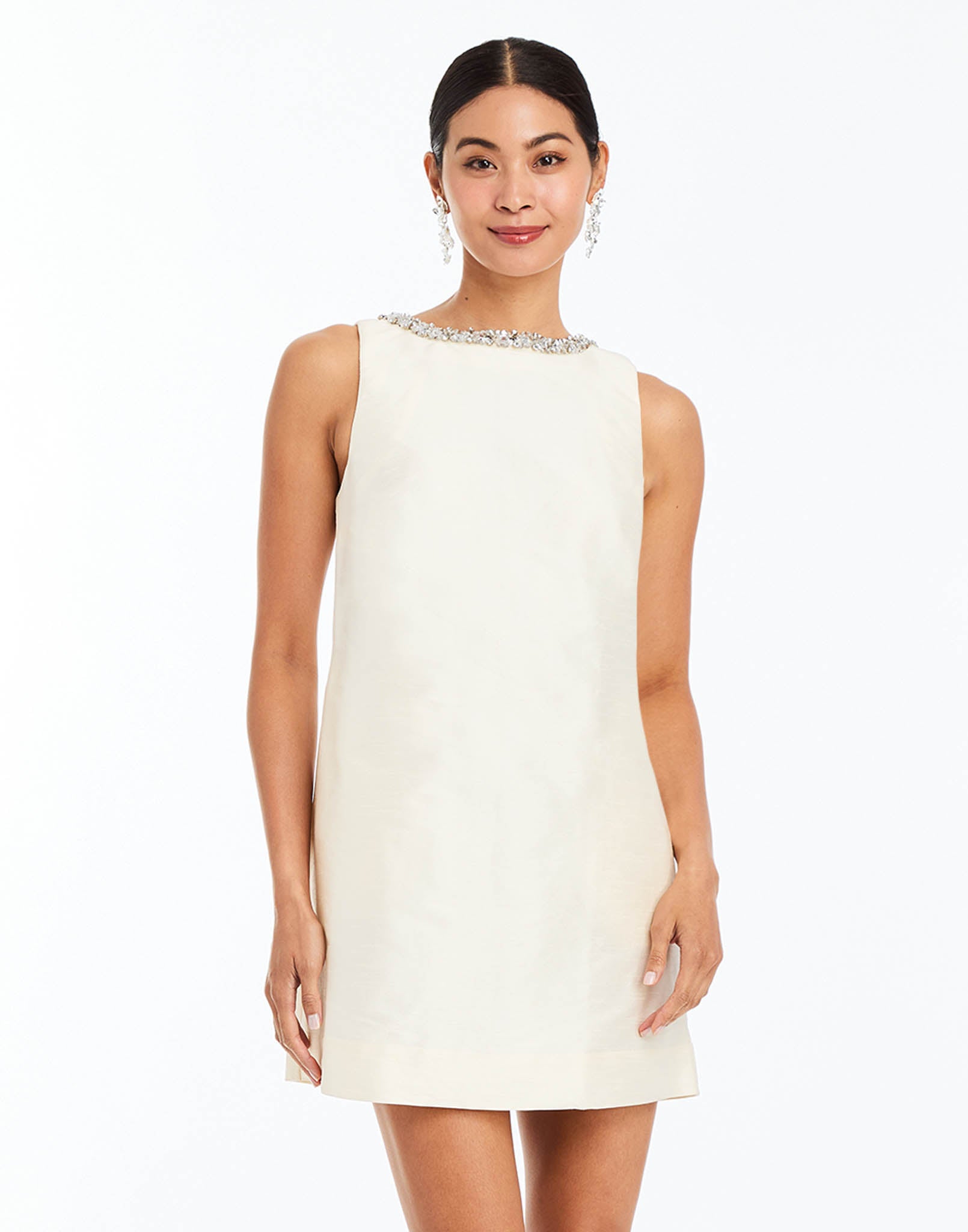 Manhattan Embellished Shift Mini Dress