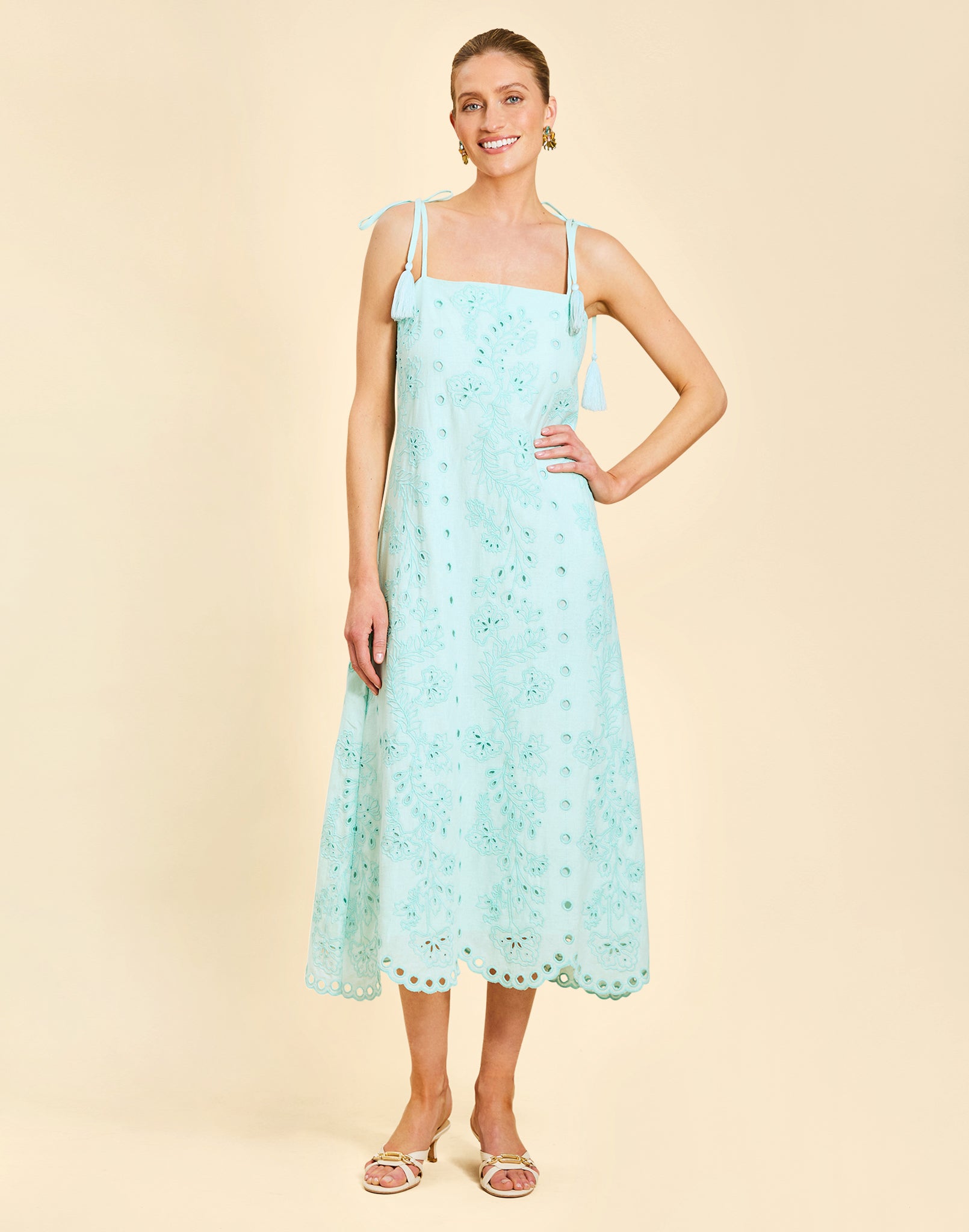 Salvador Tassel Midi Dress