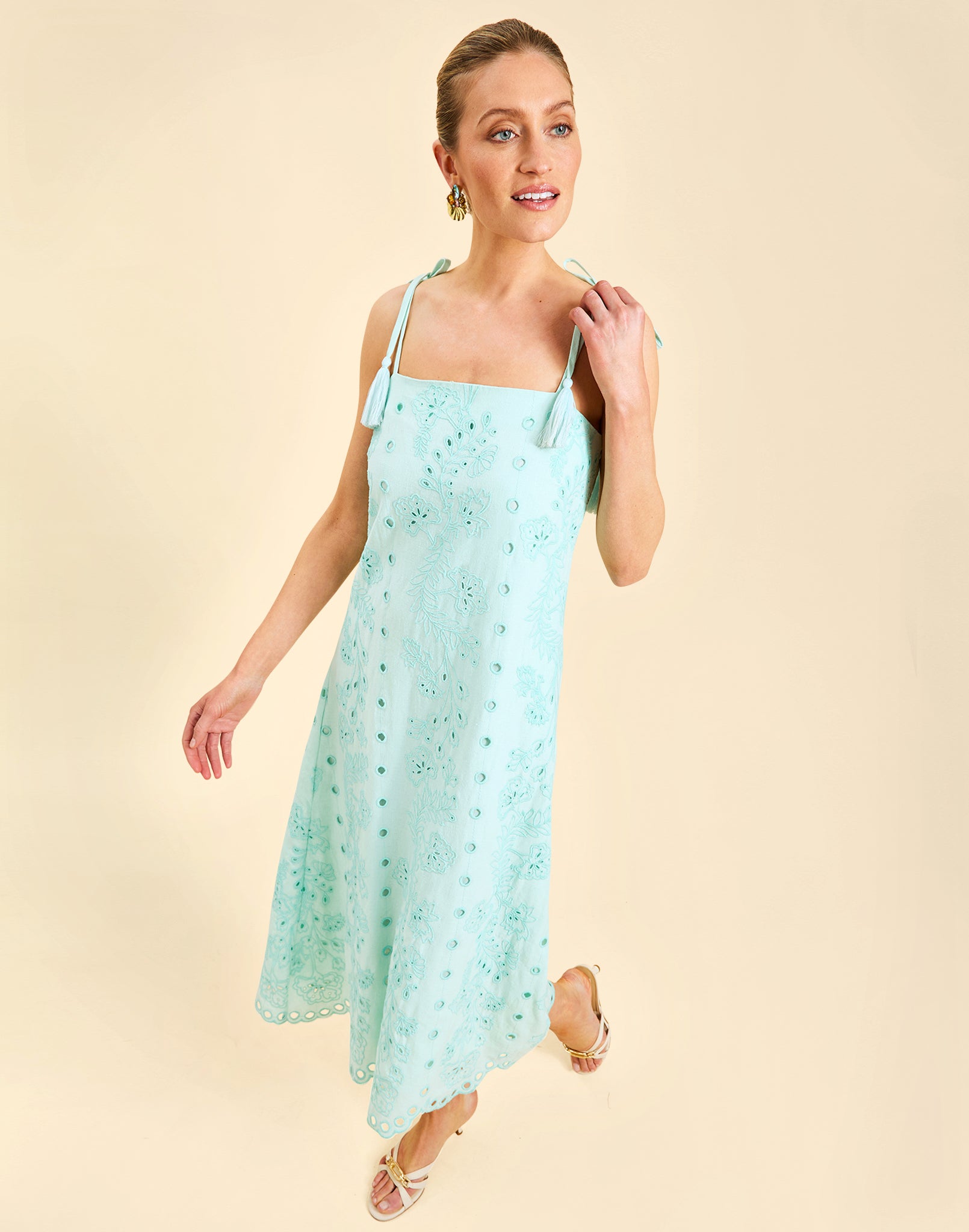 Salvador Tassel Midi Dress