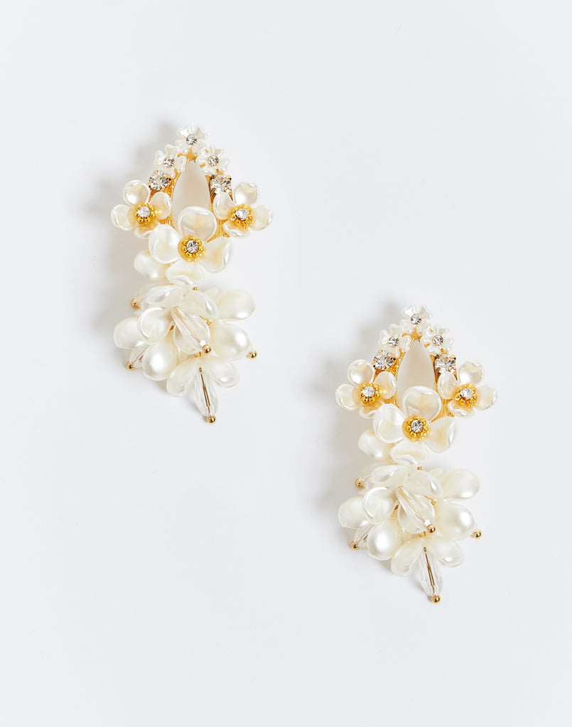 Floral Sampaguita drop earrings