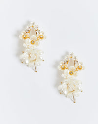 Floral Sampaguita drop earrings