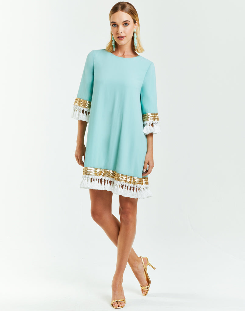 Aqua top cocktail dress