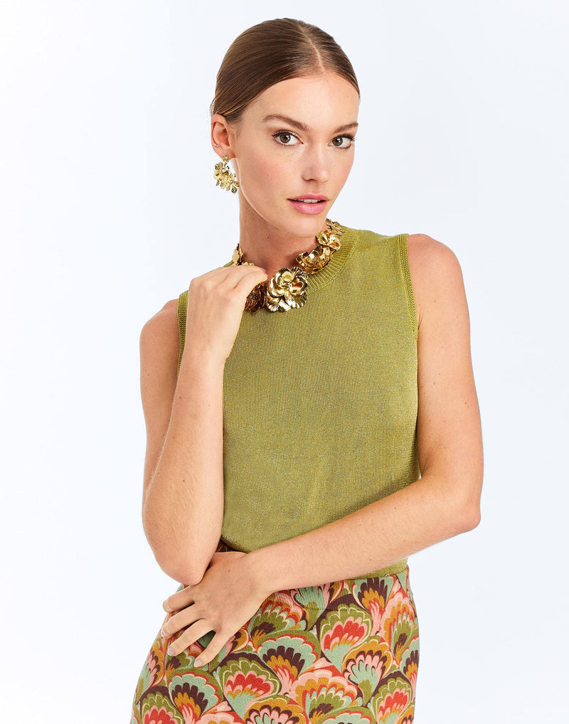 Soho Metallic Knit Top