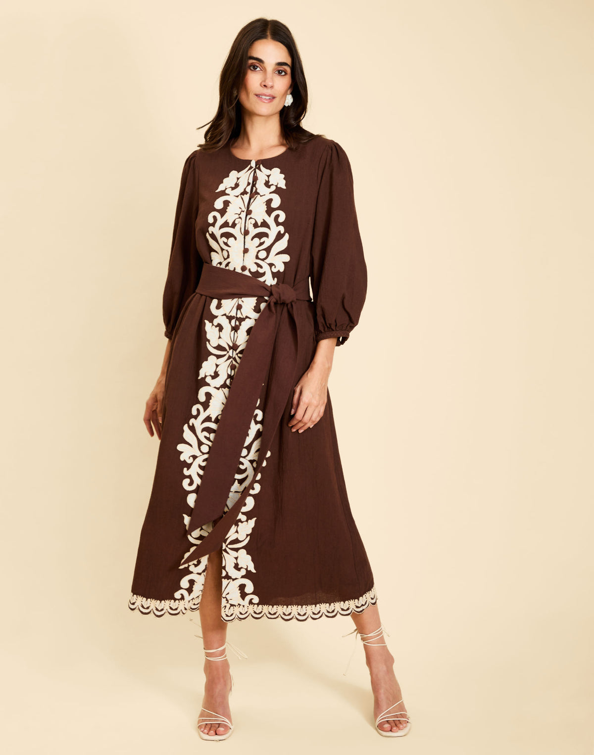 Pre-Order - Suzanna Barong Midi Dress