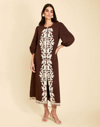 Pre-Order - Suzanna Barong Midi Dress