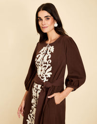 Pre-Order - Suzanna Barong Midi Dress