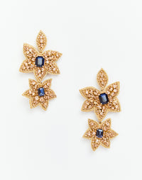 Pre-Order - Topaz Blossom Drop Earrings