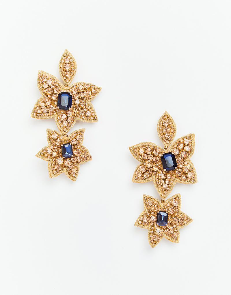 Pre-Order - Topaz Blossom Drop Earrings