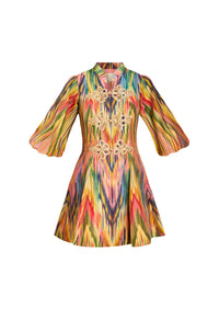 Pre-Order - Valencia Frog Knot Mini Dress