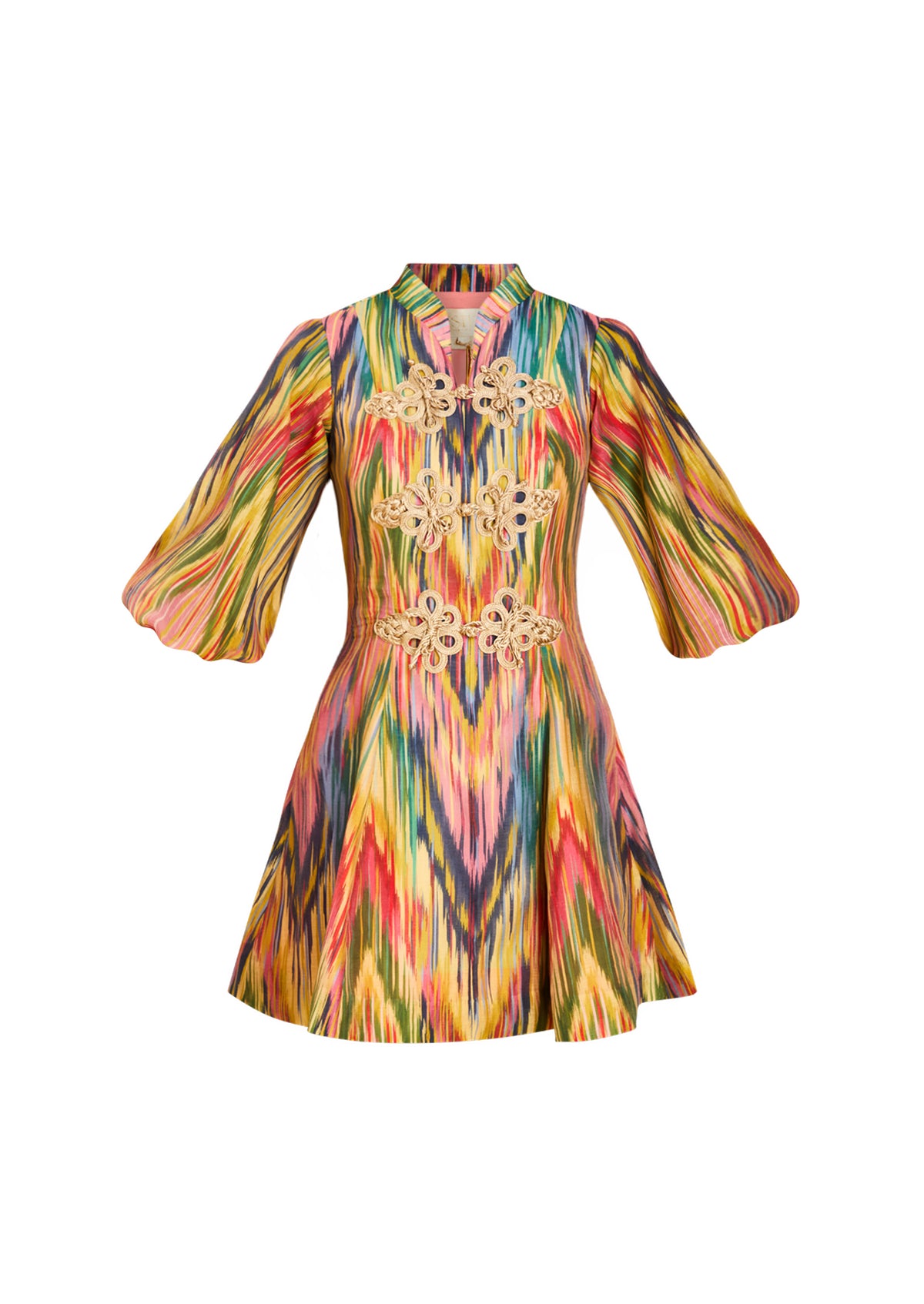 Pre-Order - Valencia Frog Knot Mini Dress