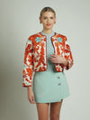Video - Este Quilted Jacket in Calypso Waltz is a reversible quilted cotton jacket with piping and patch pockets.