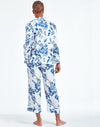blue and white chinoiserie print pajama set